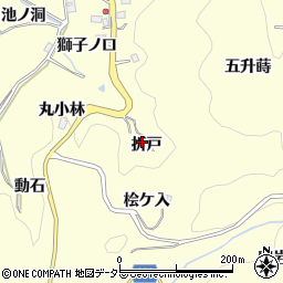 愛知県豊田市国谷町折戸周辺の地図