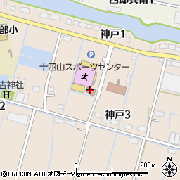 弥富市役所　東部児童館周辺の地図