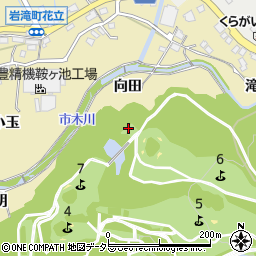 愛知県豊田市岩滝町向田周辺の地図