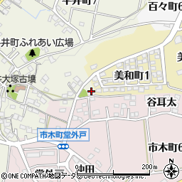 愛知県豊田市市木町谷耳太76-1周辺の地図