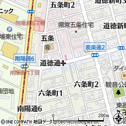 愛知県名古屋市南区道徳通周辺の地図