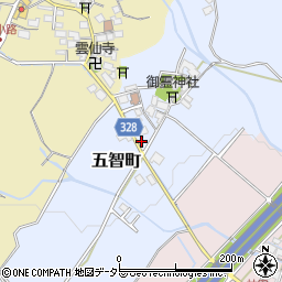 滋賀県東近江市五智町136周辺の地図