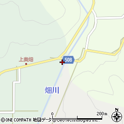 兵庫県丹波篠山市奥畑16周辺の地図