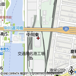 愛知県名古屋市港区熱田前新田中川東周辺の地図