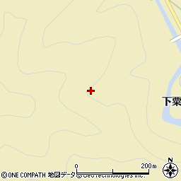 愛知県東栄町（北設楽郡）振草（上粟代軒山）周辺の地図