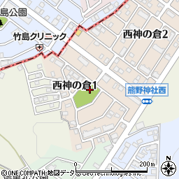 熊野西公園周辺の地図