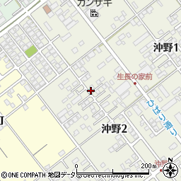 滋賀県東近江市沖野2丁目周辺の地図