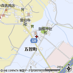 滋賀県東近江市五智町123周辺の地図