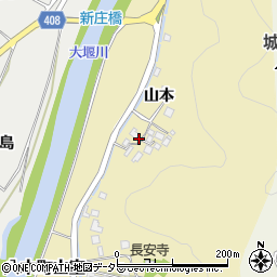 京都府南丹市八木町山室山本46周辺の地図
