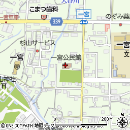 津山市役所　一宮公民館周辺の地図