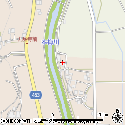 京都府南丹市園部町大西橋詰周辺の地図