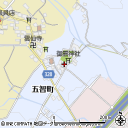 滋賀県東近江市五智町113周辺の地図