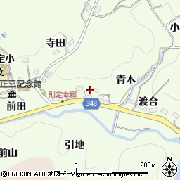 愛知県豊田市則定町青木周辺の地図
