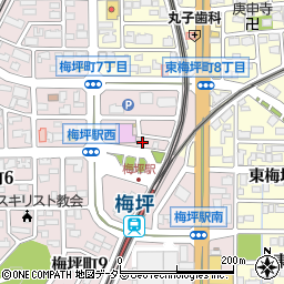 台湾ケンさん梅坪駅前店周辺の地図