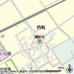 滋賀県近江八幡市竹町周辺の地図