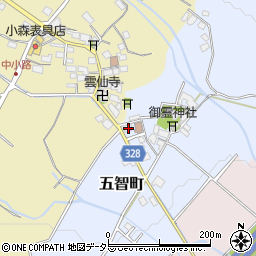 滋賀県東近江市五智町122周辺の地図