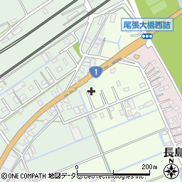三重県桑名市長島町殿名863-12周辺の地図