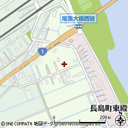 三重県桑名市長島町殿名857周辺の地図