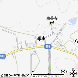 京都府南丹市八木町諸畑（福本）周辺の地図