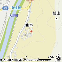 京都府南丹市八木町山室山本33周辺の地図