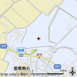 滋賀県東近江市曽根町周辺の地図