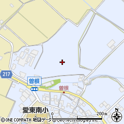 滋賀県東近江市曽根町周辺の地図
