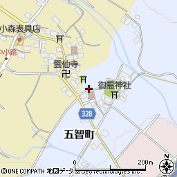 滋賀県東近江市五智町121周辺の地図