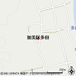 兵庫県多可郡多可町加美区多田周辺の地図