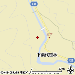 愛知県北設楽郡東栄町振草上粟代小田周辺の地図