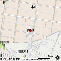 愛知県弥富市中山町南山周辺の地図