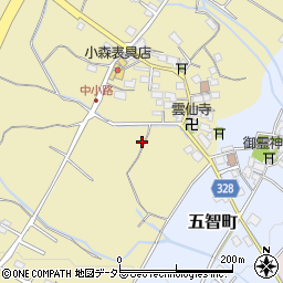滋賀県東近江市中小路町256周辺の地図