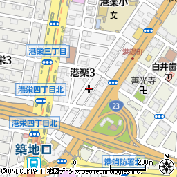 愛知県名古屋市港区港楽3丁目6周辺の地図