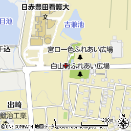 愛知県豊田市白山町周辺の地図
