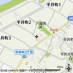 愛知県豊田市平井町周辺の地図