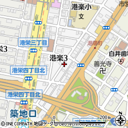 愛知県名古屋市港区港楽3丁目周辺の地図