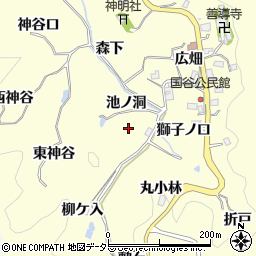 愛知県豊田市国谷町池ノ洞周辺の地図