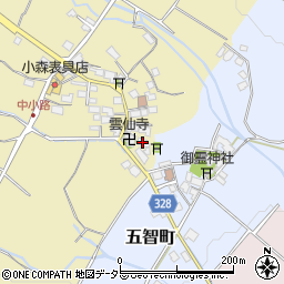 滋賀県東近江市中小路町10周辺の地図