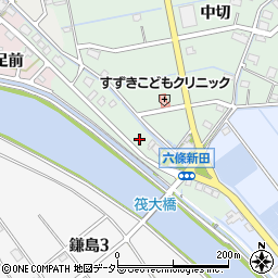 愛知県弥富市六條町芝切周辺の地図