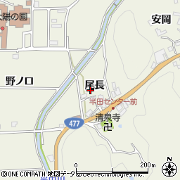 京都府南丹市園部町半田（尾長）周辺の地図