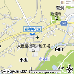 愛知県豊田市岩滝町花立190周辺の地図
