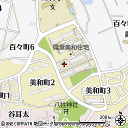 愛知県豊田市美和町周辺の地図