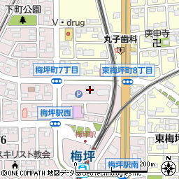 Ｔステージ梅坪駅前周辺の地図