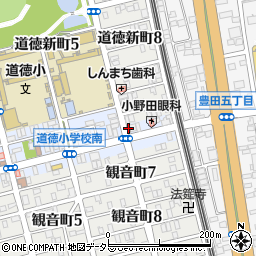名古屋道徳通郵便局周辺の地図