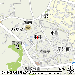京都府南丹市園部町城南町中井周辺の地図