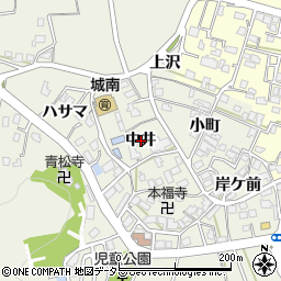京都府南丹市園部町城南町（中井）周辺の地図