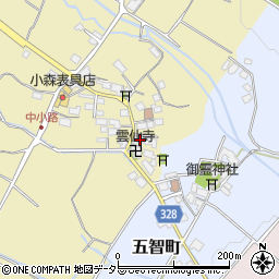 滋賀県東近江市中小路町11周辺の地図
