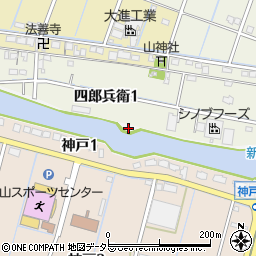 愛知県弥富市四郎兵衛町古川周辺の地図