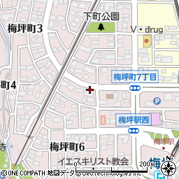 愛知県豊田市梅坪町周辺の地図