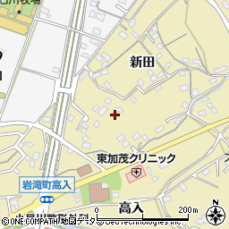 愛知県豊田市岩滝町新田周辺の地図