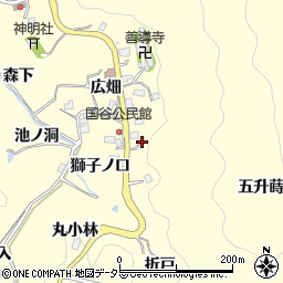 愛知県豊田市国谷町寺ノ前周辺の地図